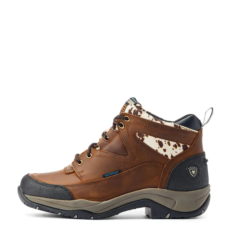 Ariat Women's Cow Print Terrain Waterproof Boot 5