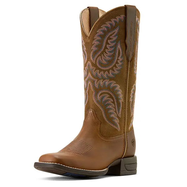 Ariat Women's Distressed Brown Cattle Caite Western Boot 1