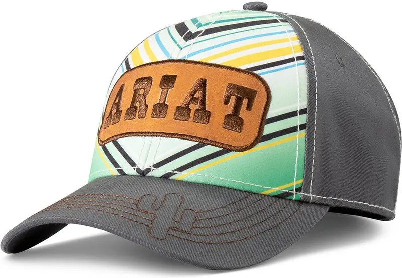 Ariat Women's Leather Patch Aztec Hat 1