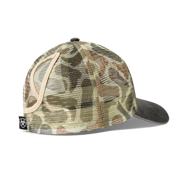 Ariat Women's Logo Camo Mesh Ponyflo Hat 2