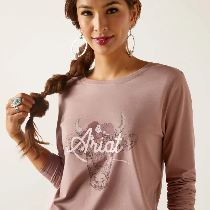 Ariat Women's Mauve Fawna Tee 3