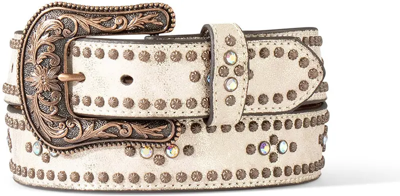 Ariat Women's Metallic Leather And Copper Studded Belt 1