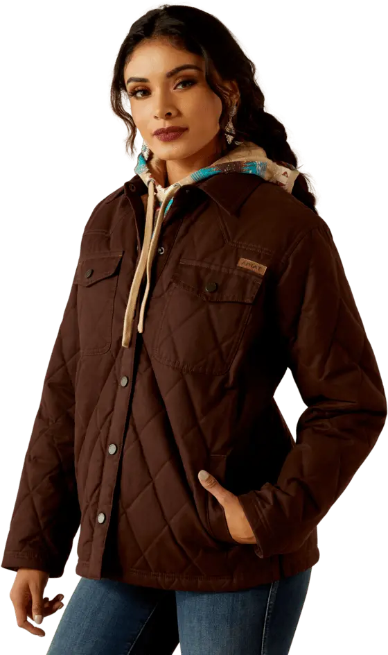 Ariat Women's Mole Grizzly Quilted Barn Jacket 1