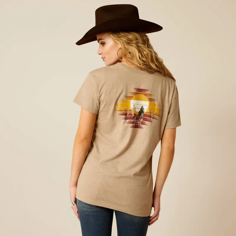 Ariat Women's Oatmeal Heather Durango Desert Tee 1