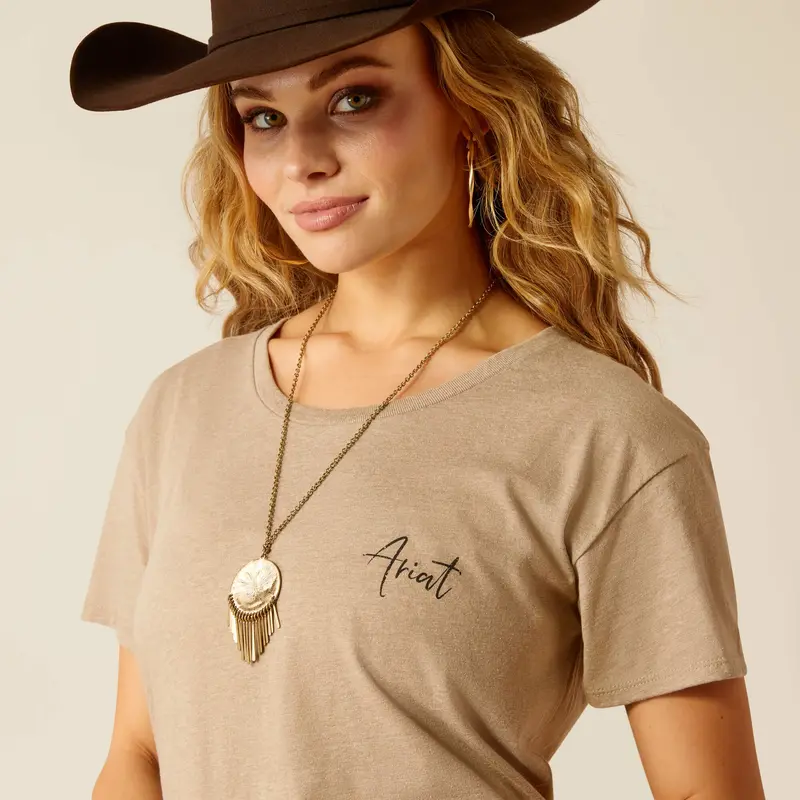 Ariat Women's Oatmeal Heather Durango Desert Tee 3