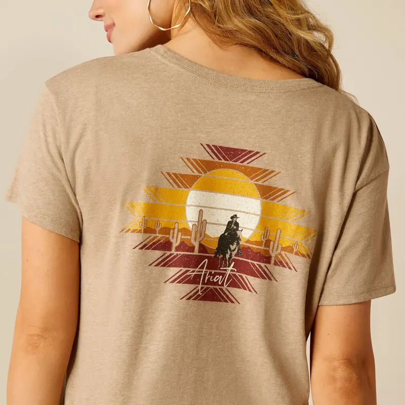 Ariat Women's Oatmeal Heather Durango Desert Tee 4