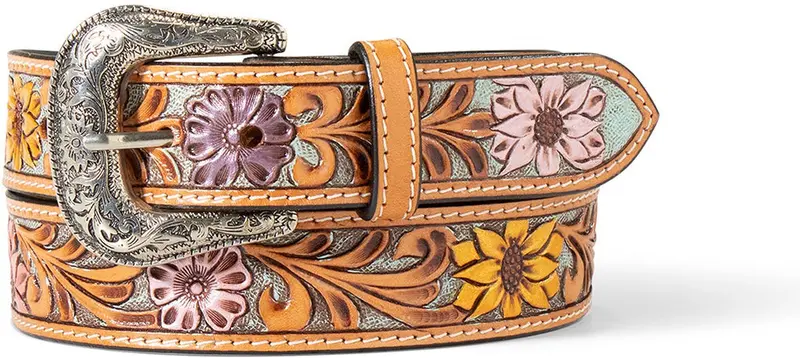 Ariat Women's Painted Sunflower And Daisy Belt 1