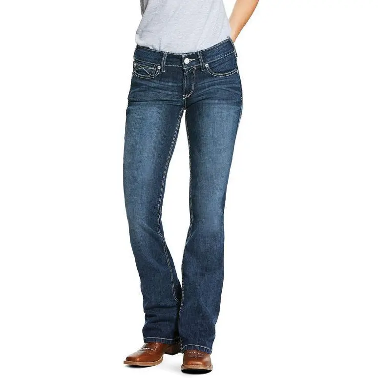 Ariat Women's R.E.A.L. Mid Rise Arrow Fit Shayla Boot Cut Jean 1
