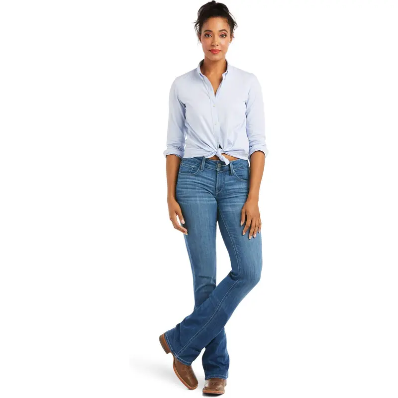 Ariat Women's R.E.A.L. Mid Rise Patricia Boot Cut Jean 1