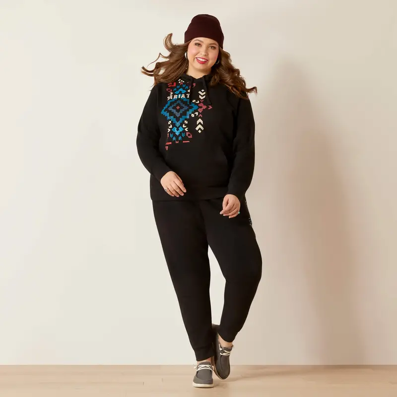 Ariat Women's Real Black Geo Hoodie 3