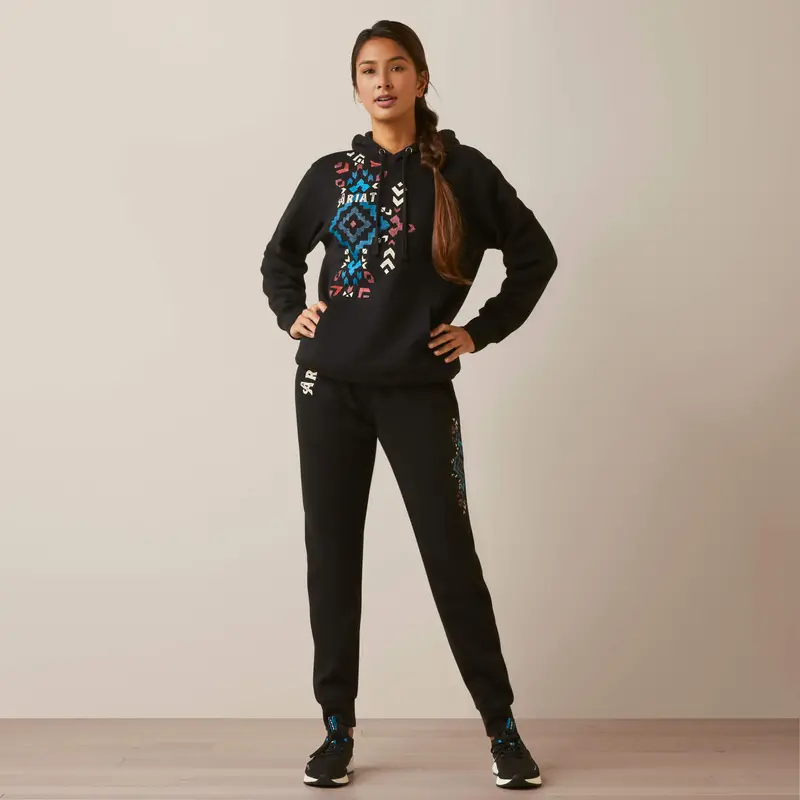 Ariat Women's Real Black Geo Hoodie 4