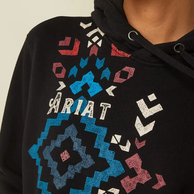 Ariat Women's Real Black Geo Hoodie 5