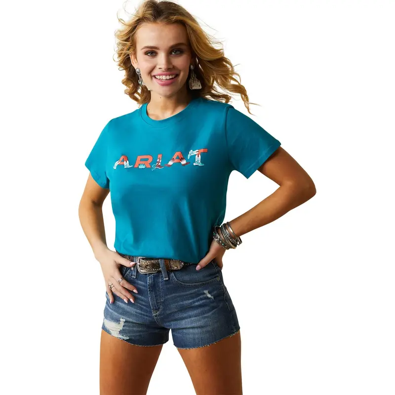 Ariat Women's Real Boot Kickin' Logo Tee 1