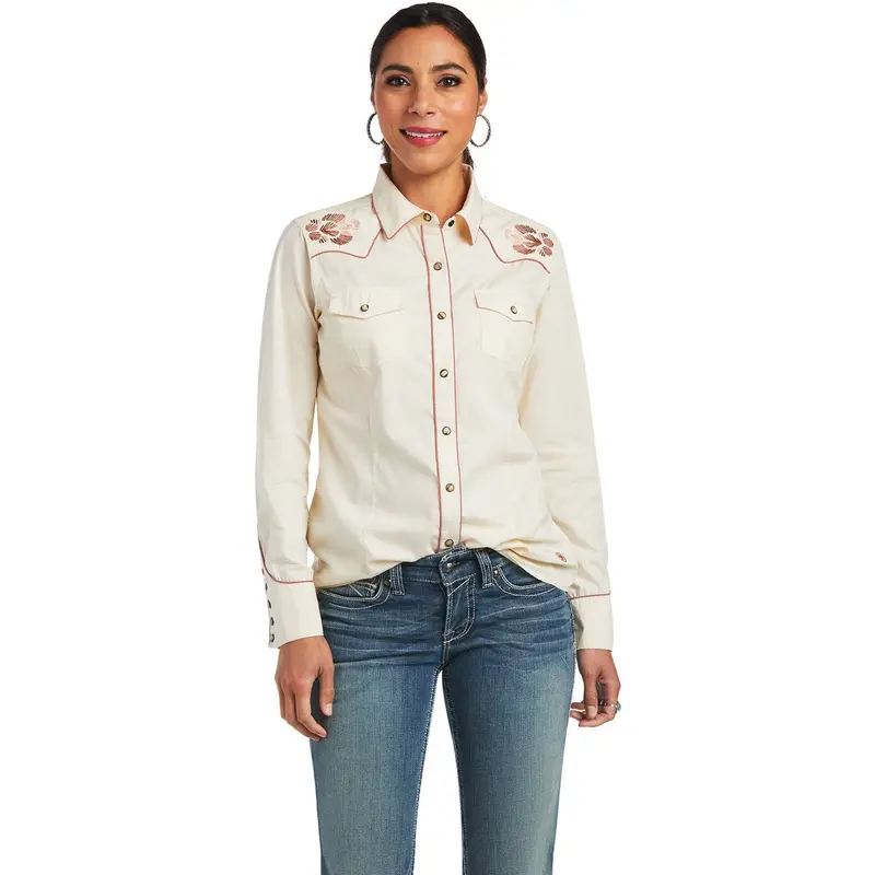Ariat Women's Real Georgia Long Sleeve Snap Shirt 1