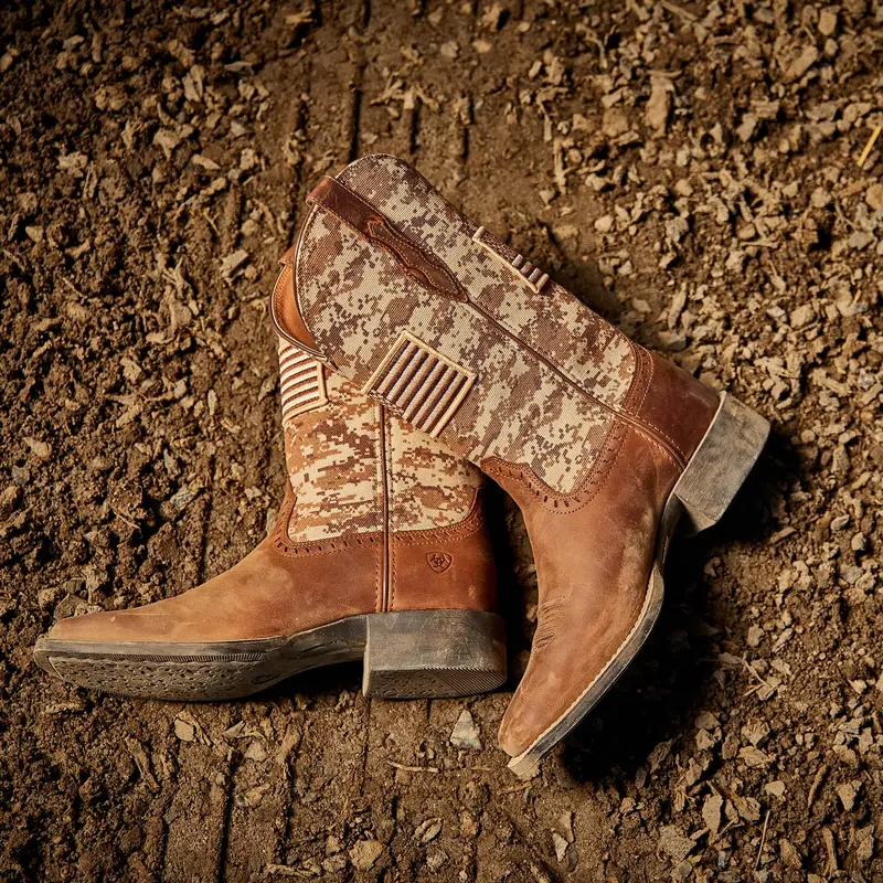 Ariat Women's Round Up Patriot Western Boot 1