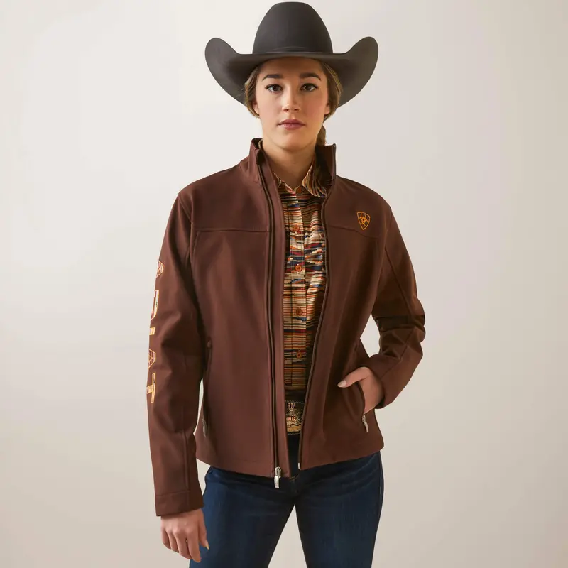 Ariat Women's Shaved Chocolate Chimayo Team Logo Softshell Jacket 1