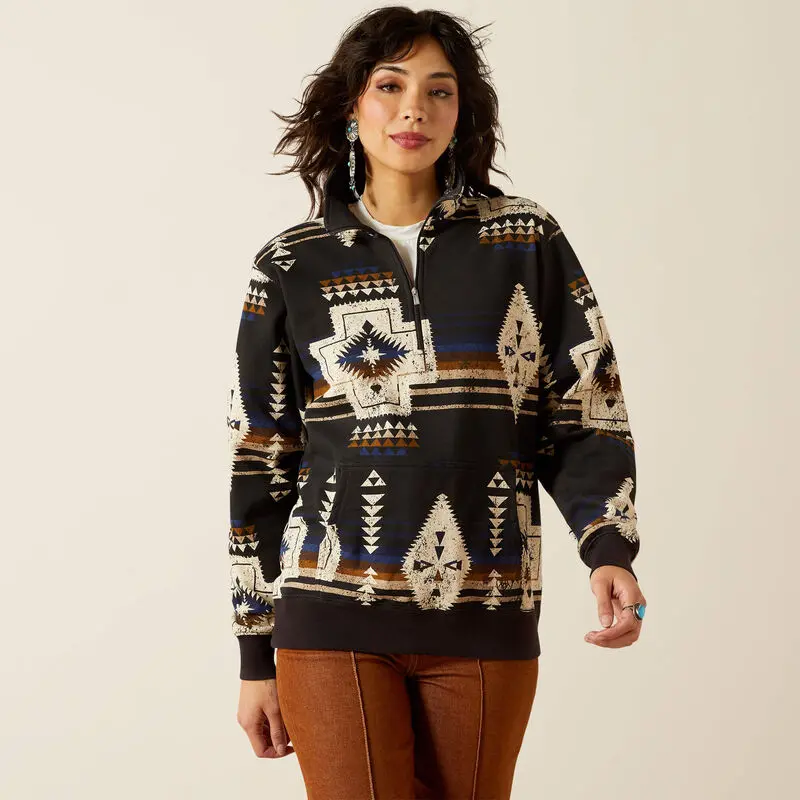 Ariat Women's Thornstone Print Sienna 1/2 Zip Sweatshirt 1