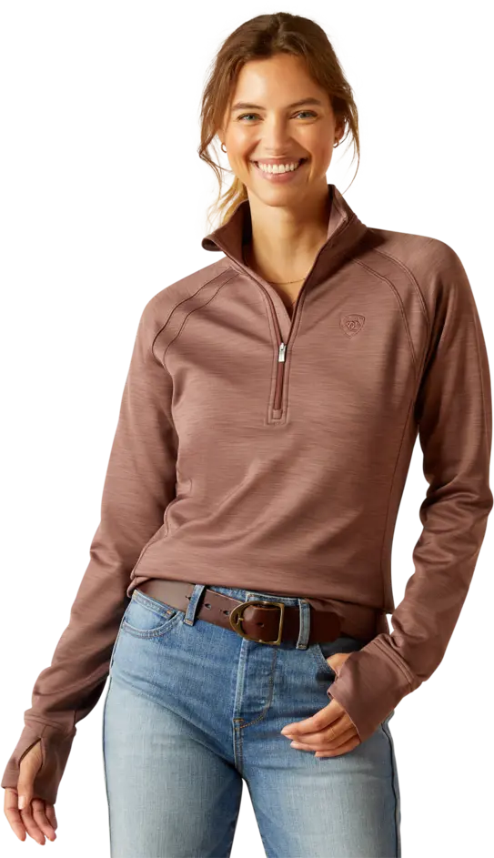 Ariat Women's Twilight Mauve Tek Team 1/2 Zip Sweatshirt 1