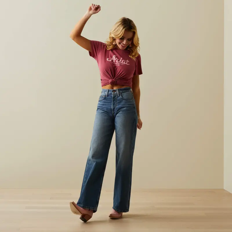 Ariat Women's Ultra High Rise Tomboy Wide Jean 1