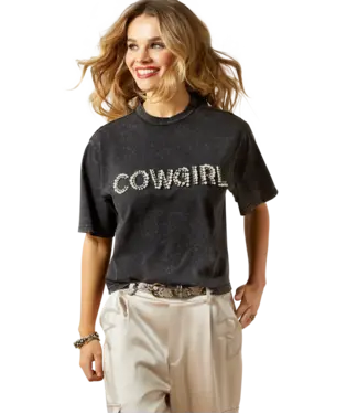Ariat Women's Washed Black Pearl Tee 2