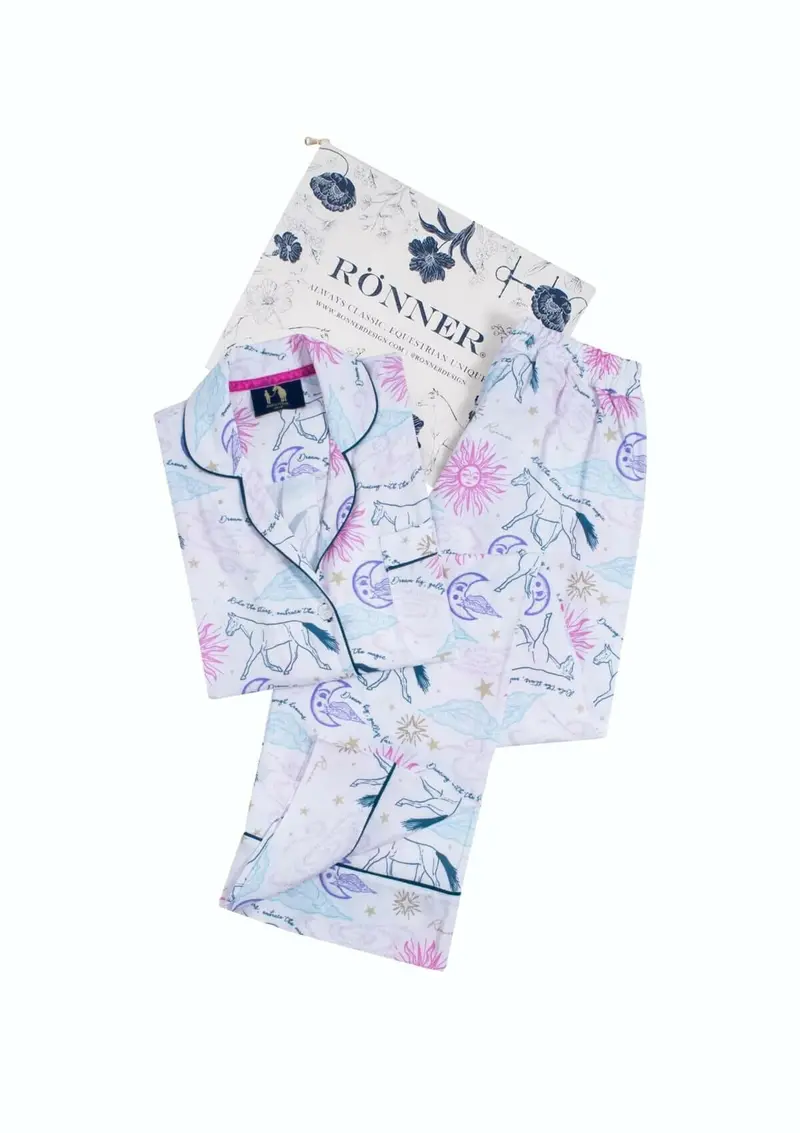 Astral Print Pj's | Long Sleeve | White 1