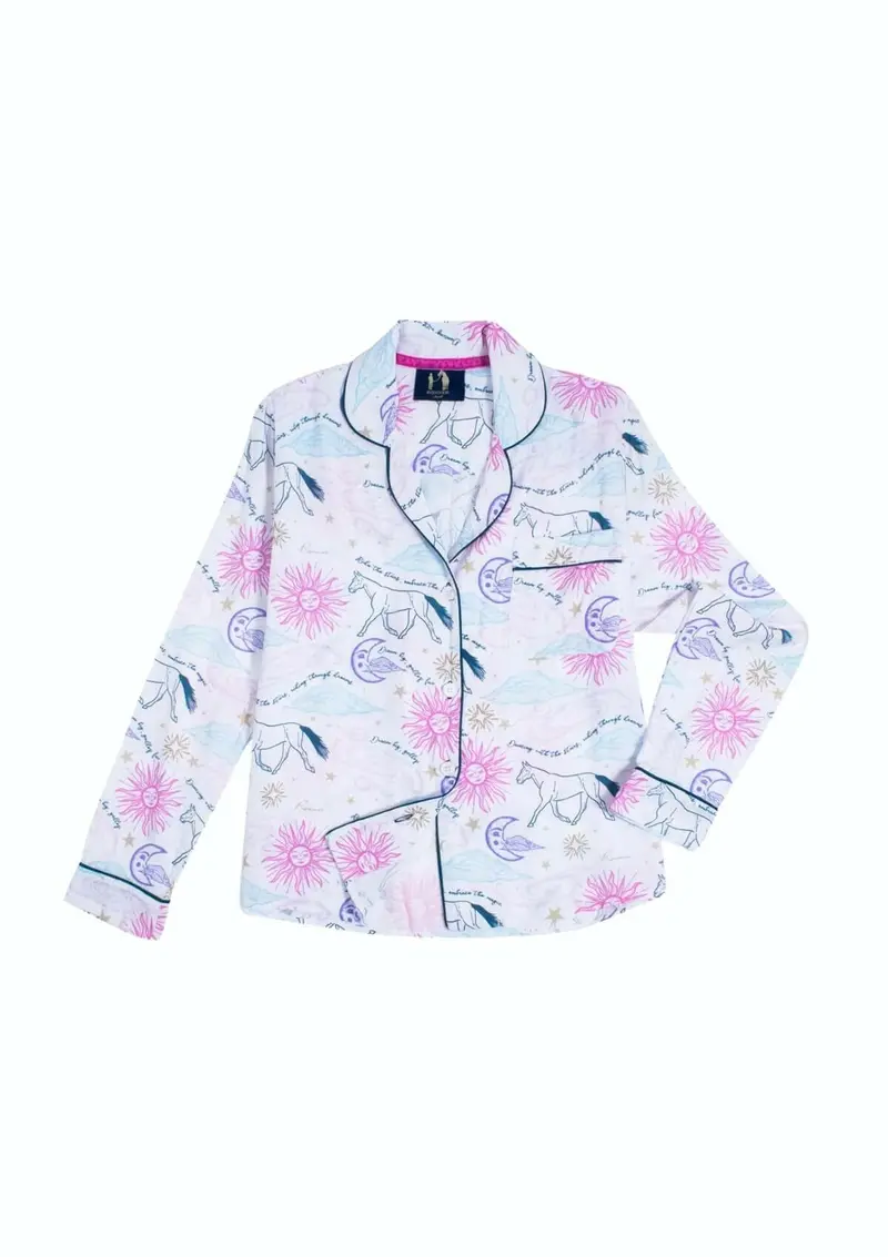 Astral Print Pj's | Long Sleeve | White 2