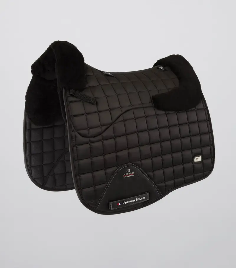 Atlantis Cc Satin Wool Dressage Square Black/Black Wool 1