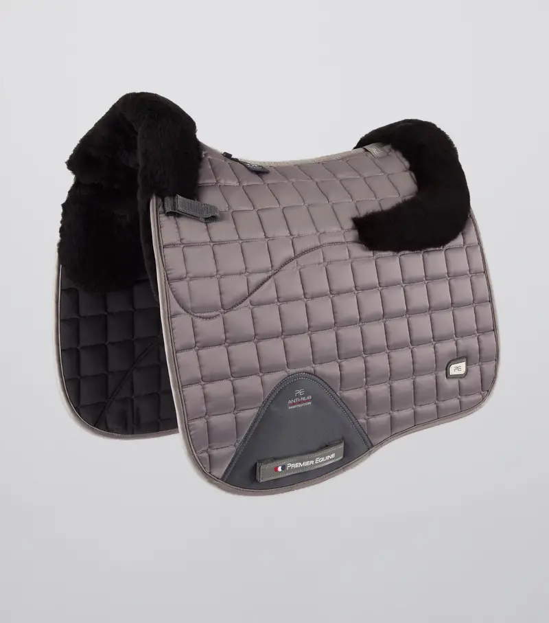 Atlantis Cc Satin Wool Dressage Square Grey/Black Wool 1