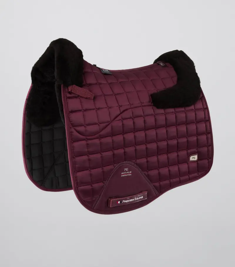 Atlantis Cc Satin Wool Dressage Square Wine/Black Wool 1