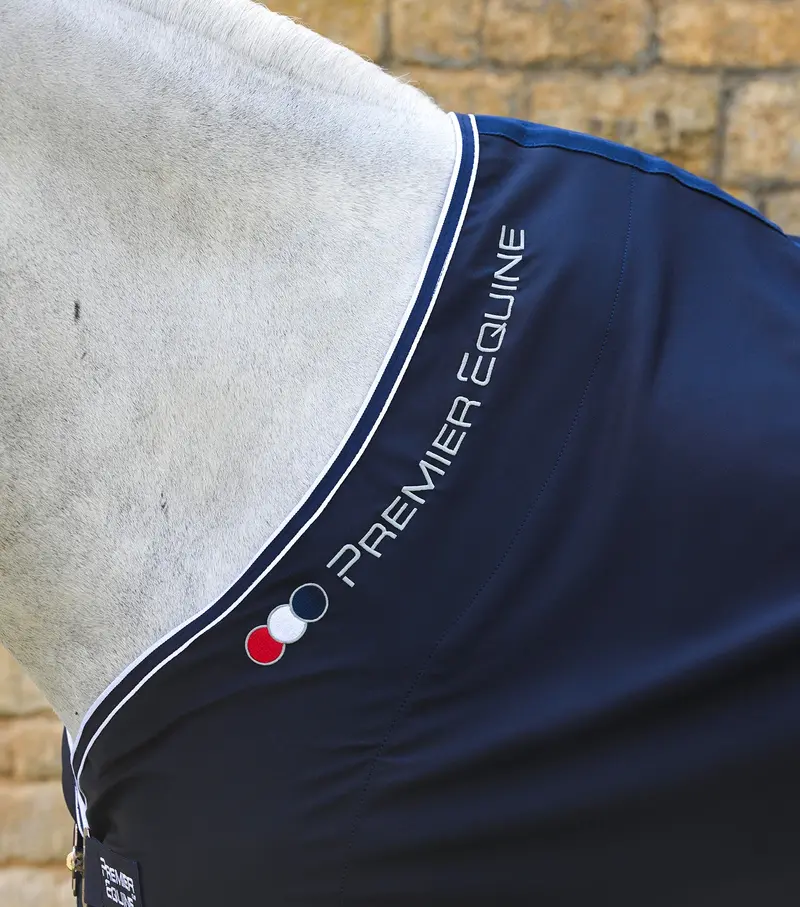 Atlas Horse Cooler Rug Navy 3