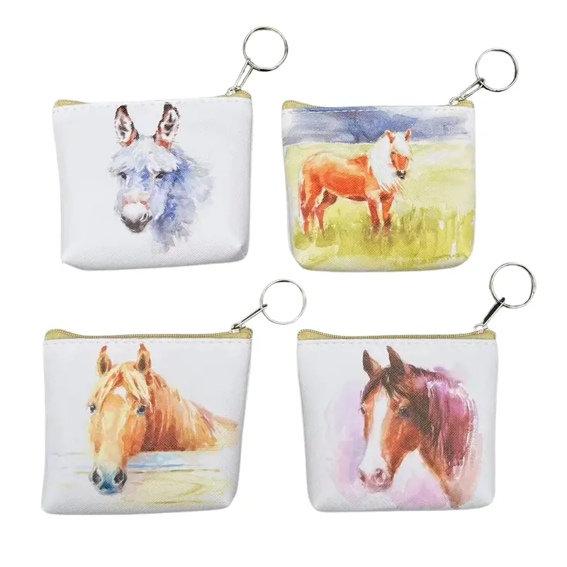 Awst Assorted Horses And Donkeys Coin Purse 1