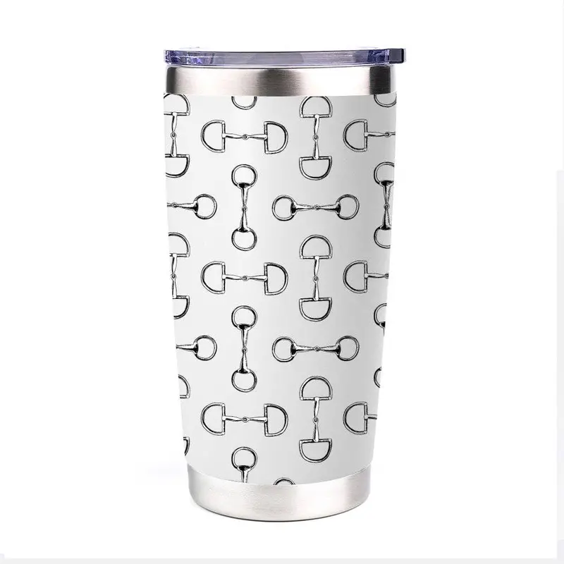 Awst Int'l 20 Oz Stainless Steel Tumbler-Lila Vintage Snaffle Bit 1