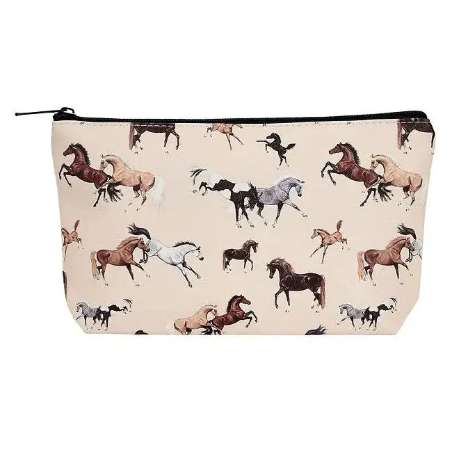 Awst Int'l Lila Horses All Over Cosmetic Pouch 1