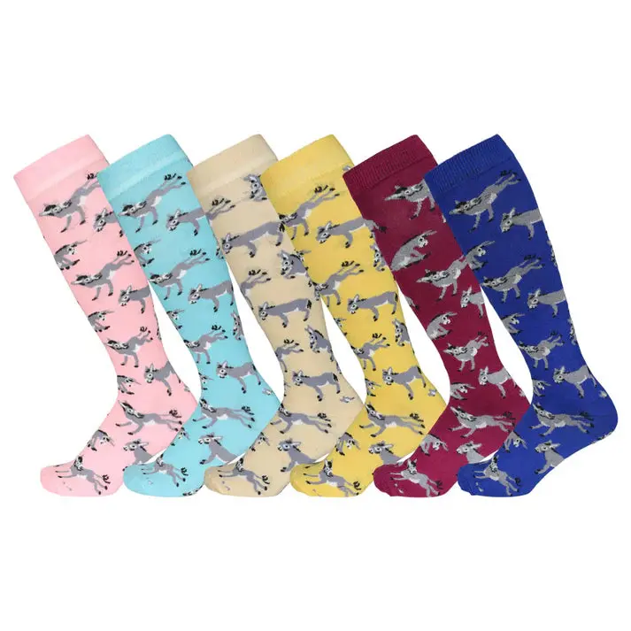 Awst Int'l Playful Donkeys Knee Socks Assorted Colors 1