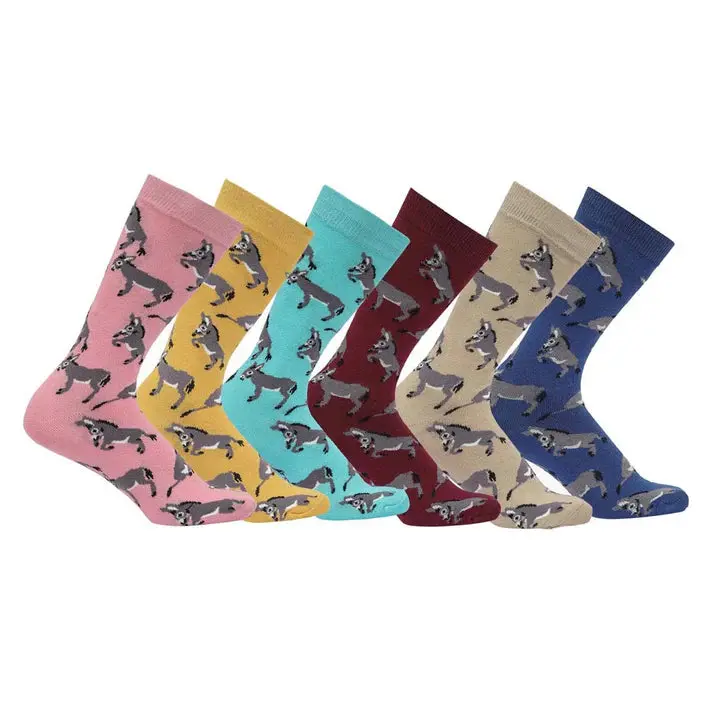 Awst Int'l Playful Donkeys Socks Assorted Colors 1