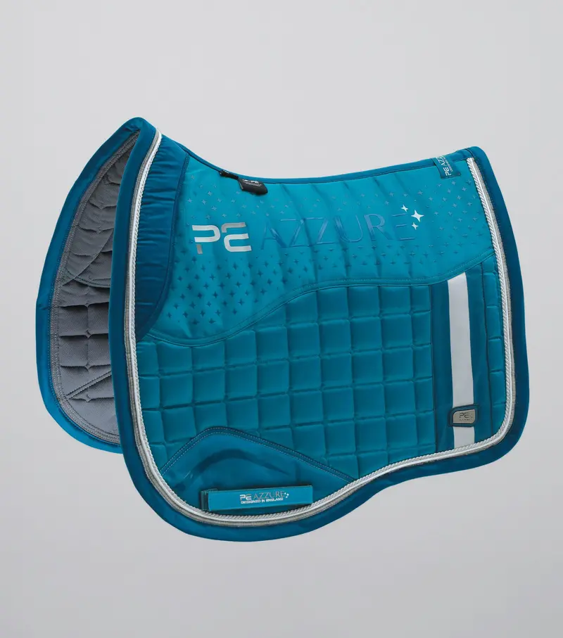 Azzure Anti-Slip Satin Dressage Square Turquoise 1
