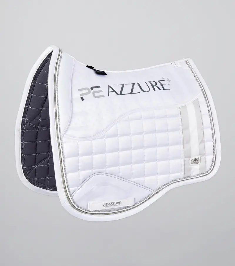 Azzure Anti-Slip Satin Dressage Square White 1