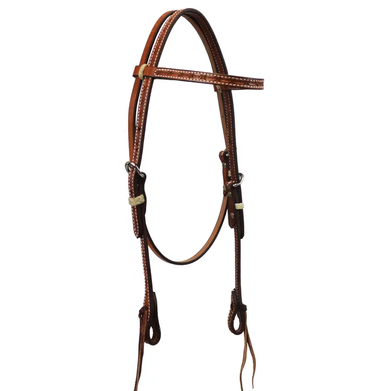 Barbwire Tooled Browband Headstall 1