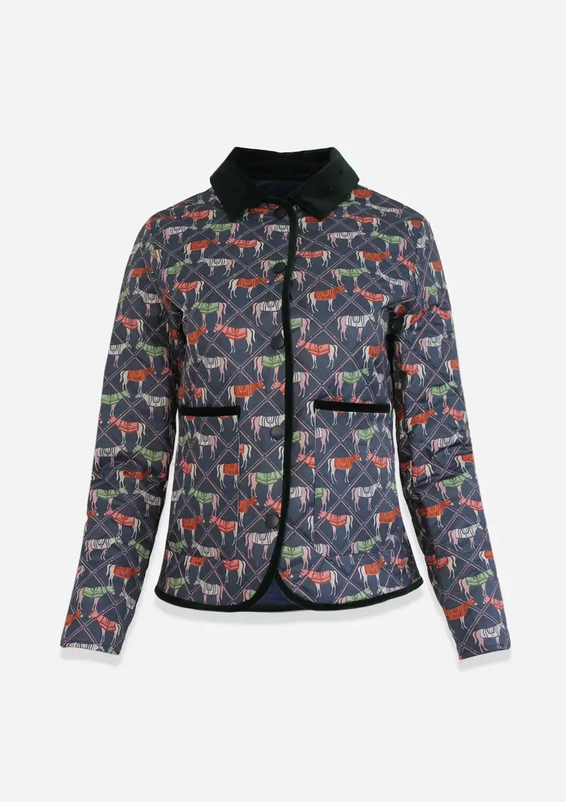 Barn Quilted Jacket | Victory Print | Navy Plaid 4