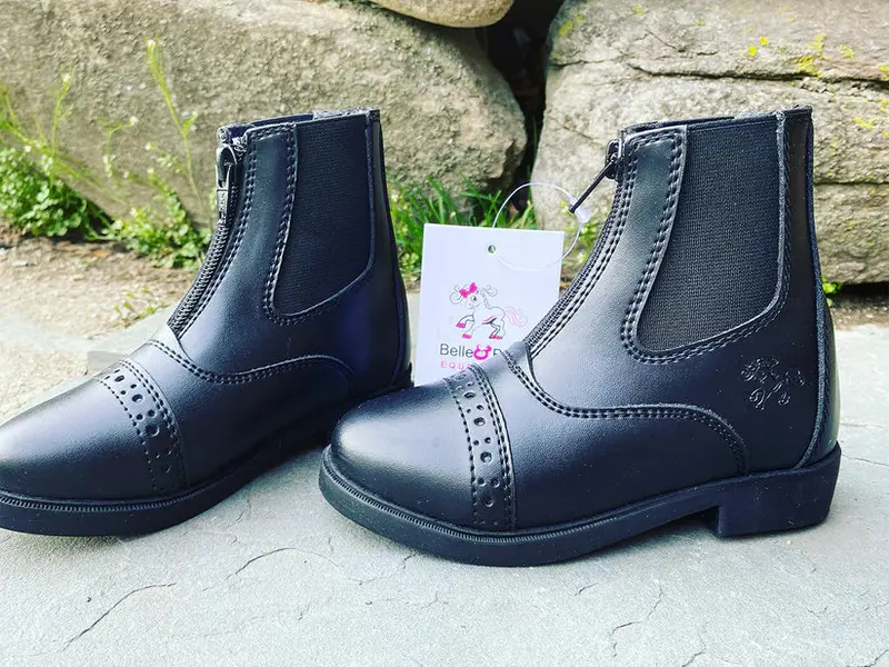 Belle & Bow Kids Devon Leather Zip Paddock Boots 1