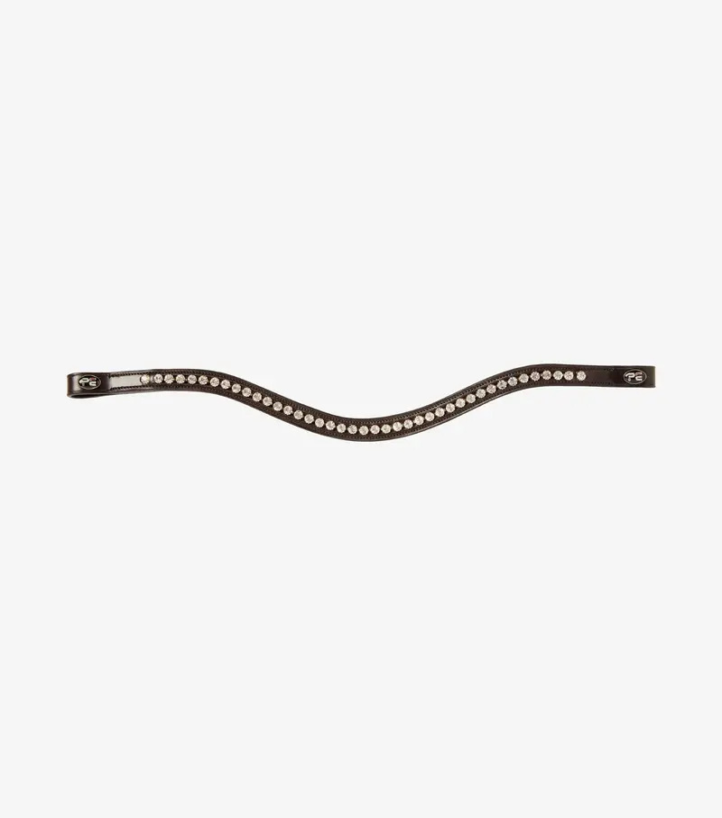 Bellissima Shaped Diamante Browband Brown 2