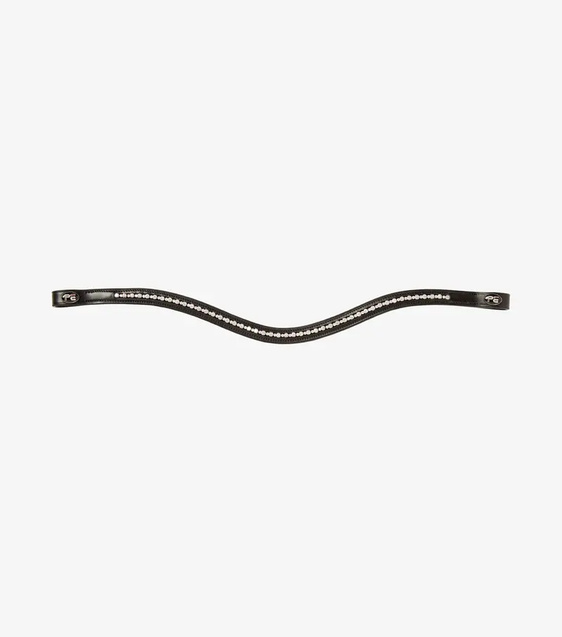 Bergamo Shaped Diamante Browband Black 2