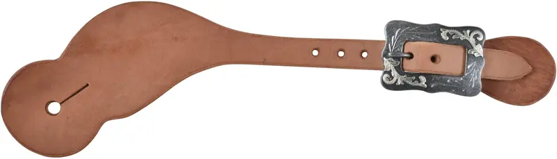 Berlin Custom Leather Black Steel Buckle Contoured Spur Strap 1