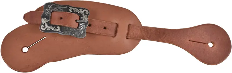 Berlin Custom Leather Black Steel Buckle Cowboy Spur Straps 1