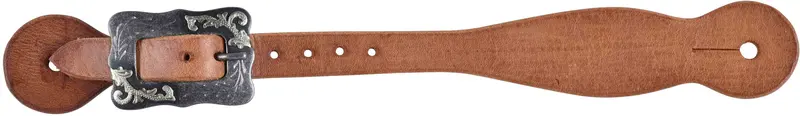 Berlin Custom Leather Black Steel Buckle Trail Blazer Spur Straps 1