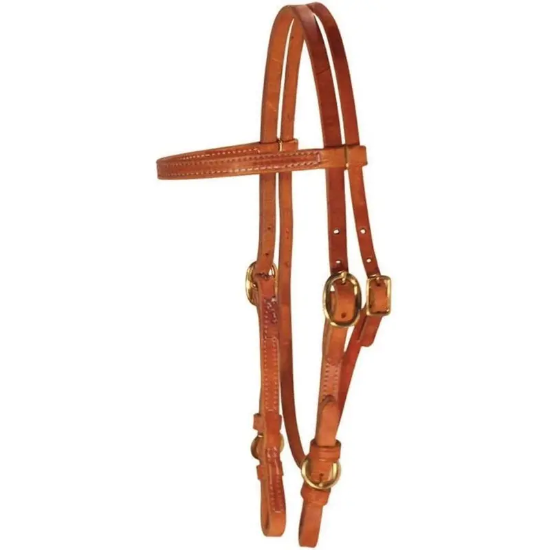 Berlin Custom Leather Browband Headstall With Buckle Cheek 1