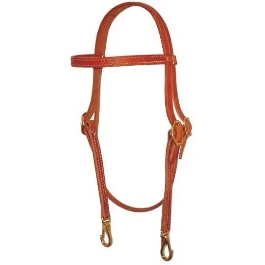 Berlin Custom Leather Browband Headstall With Snaps 1