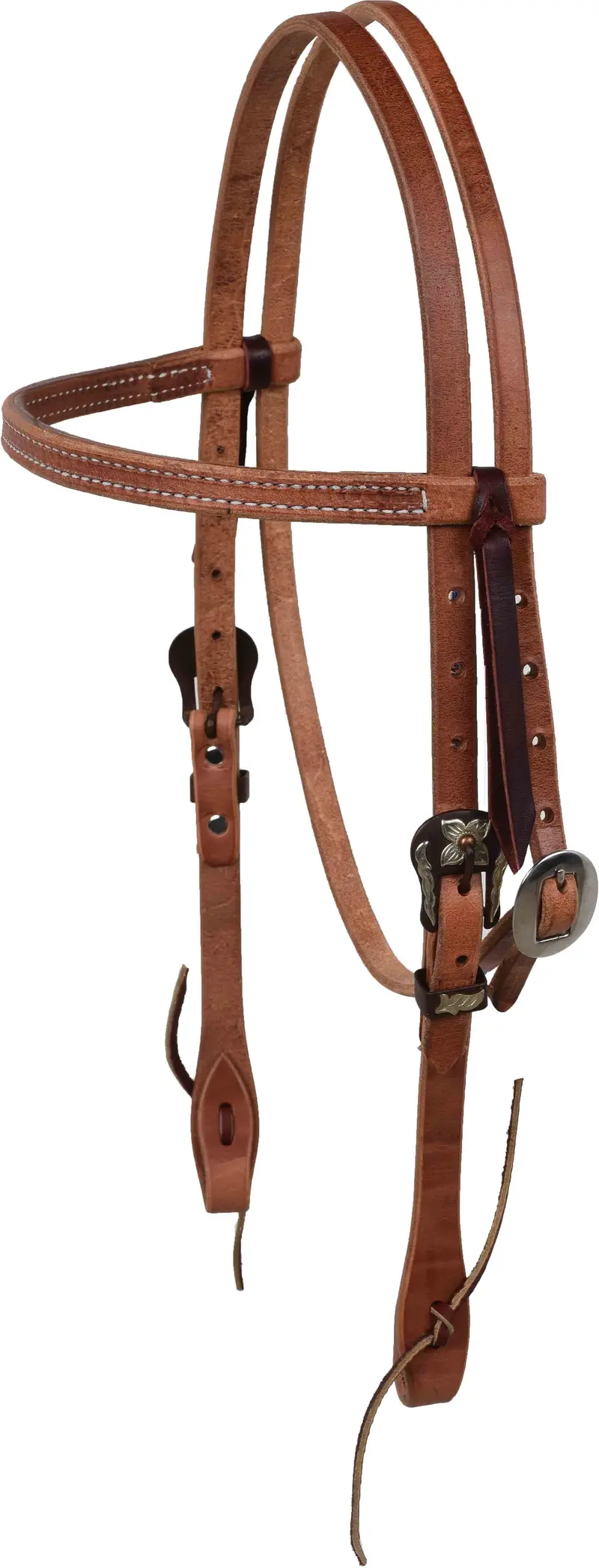 Berlin Custom Leather Brown Iron Buckle Browband Headstall 1