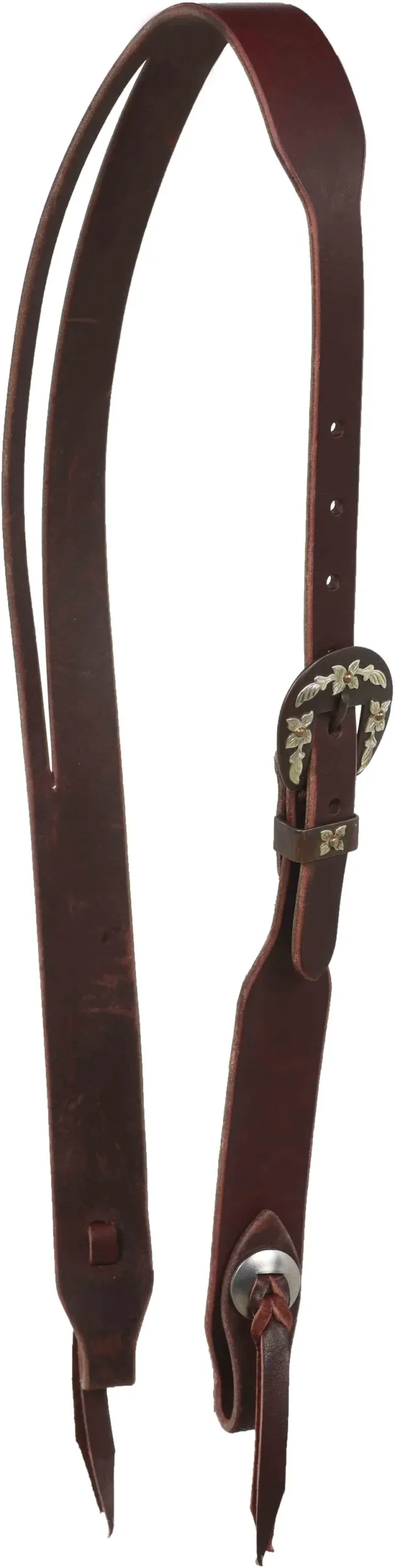 Berlin Custom Leather Brown Iron Buckle Latigo Leather Split Ear Headstall 1