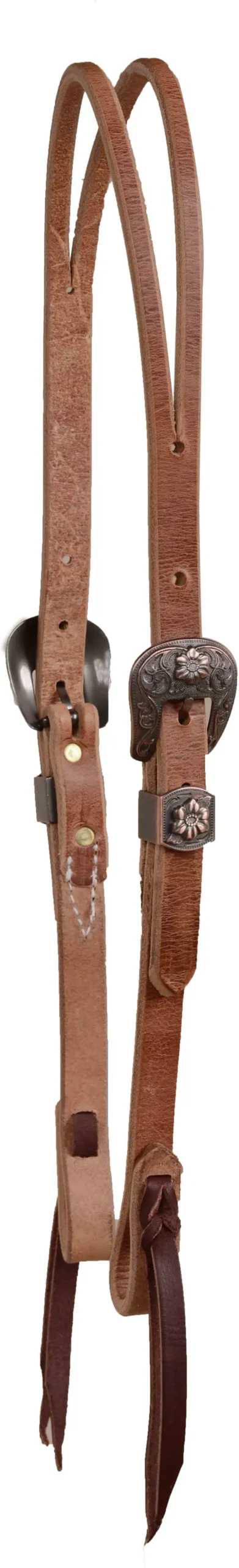 Berlin Custom Leather Harness Leather Slit Ear Headstall With Ties 1